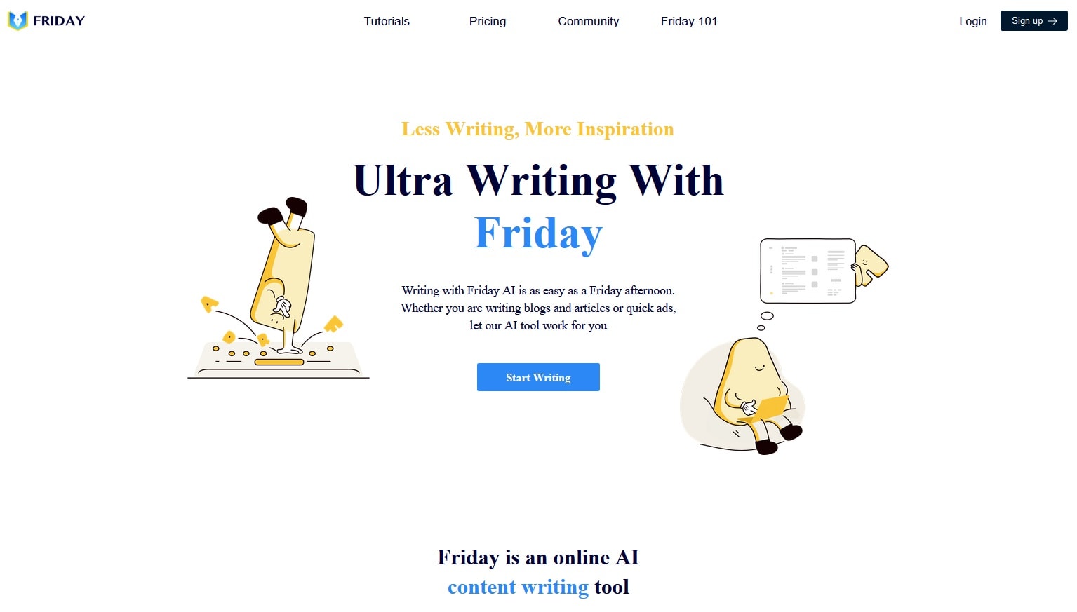 Screengrab of HeyFriday or Friday AI assitant