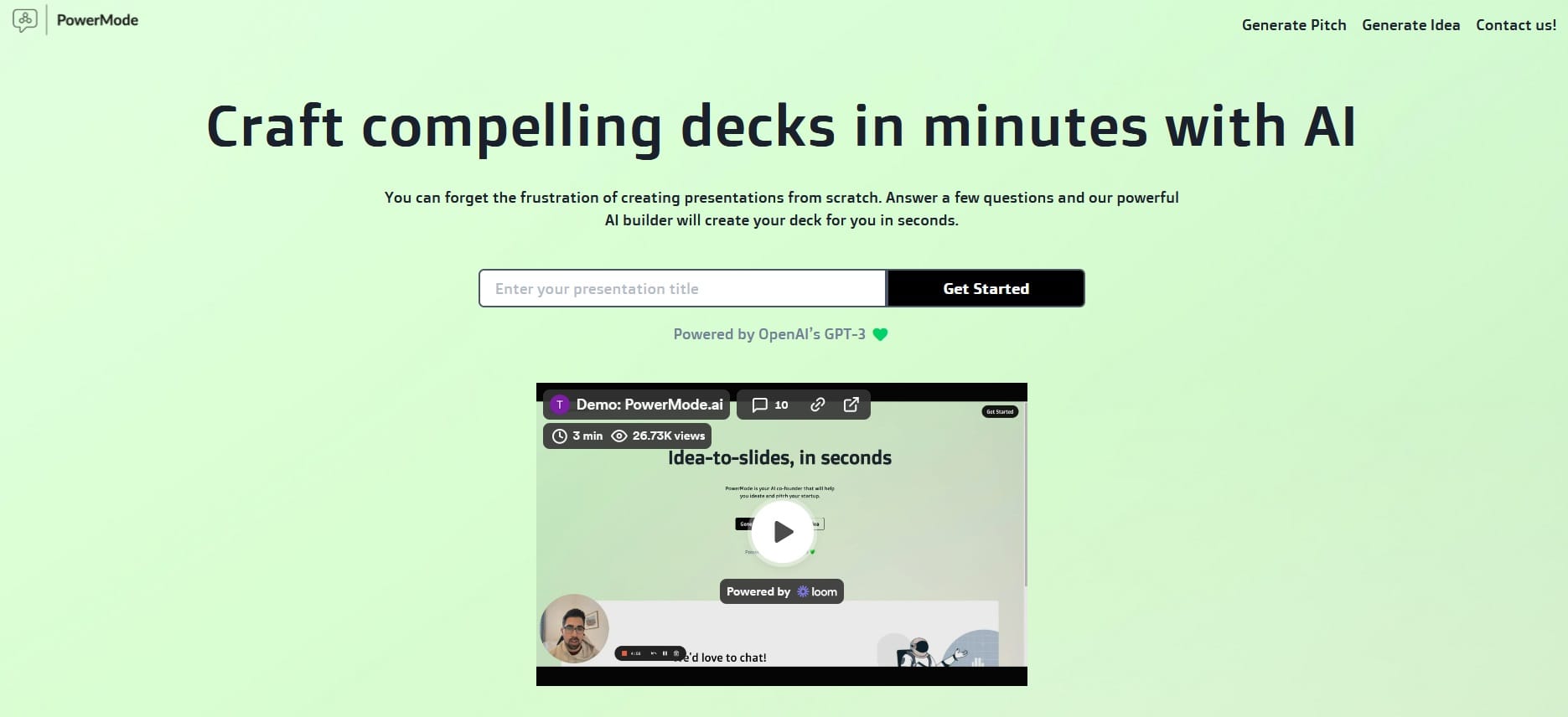 Screengrab of PowerMode