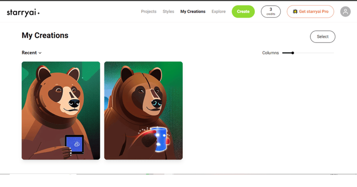 StarryAI art and image generator