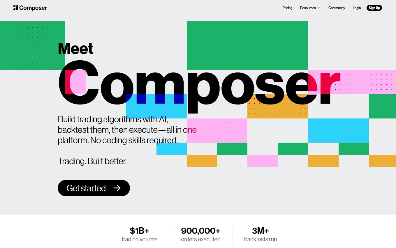 Screengrab of Composer Trade