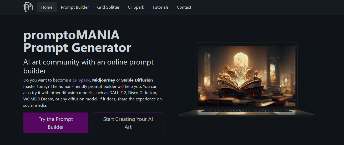 AI for making image from text; PromptoMANIA