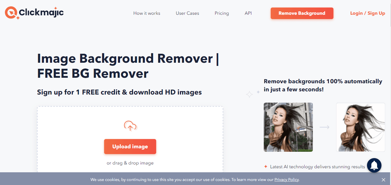 Free AI tool for removing background