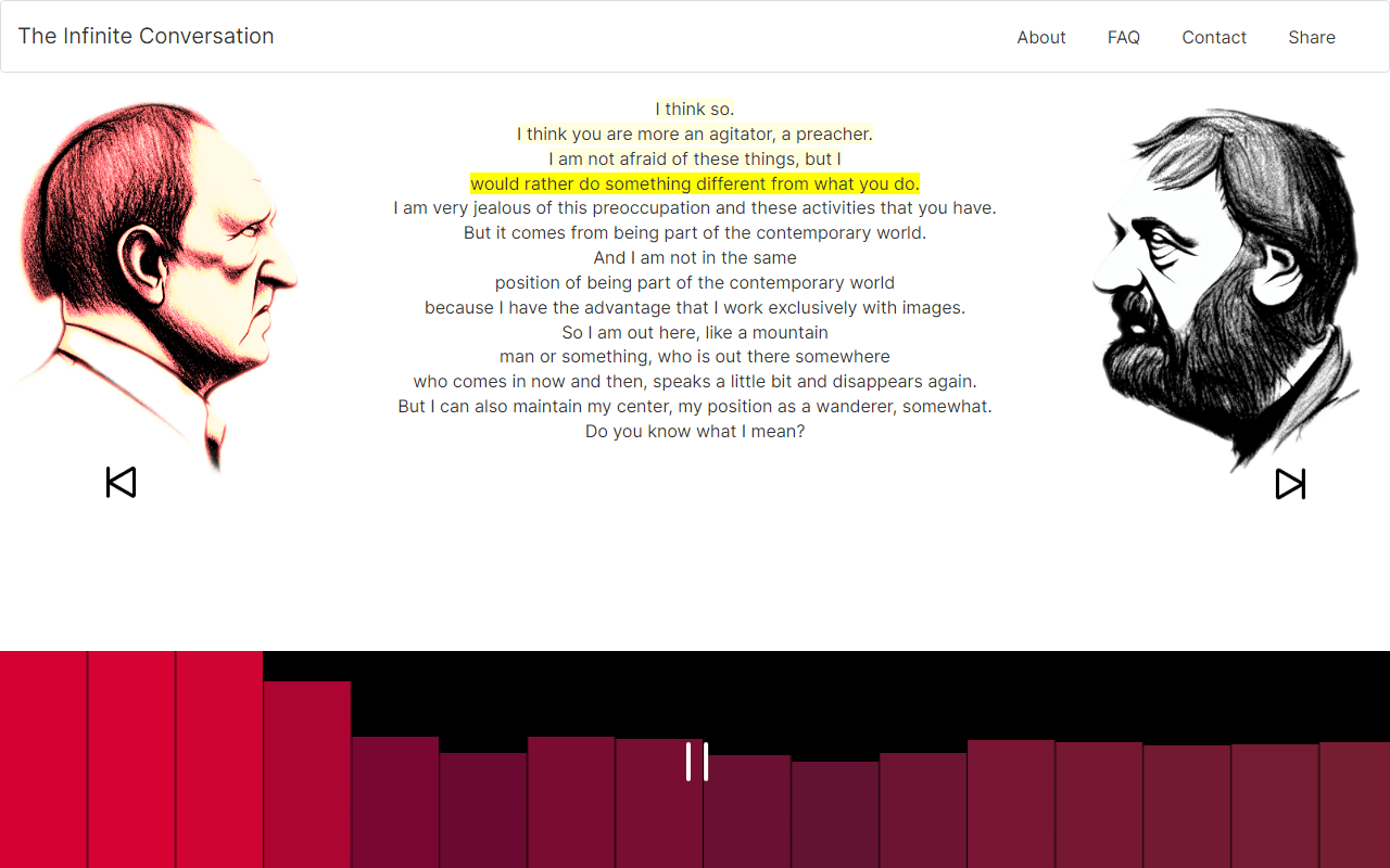 A never ending conversation!