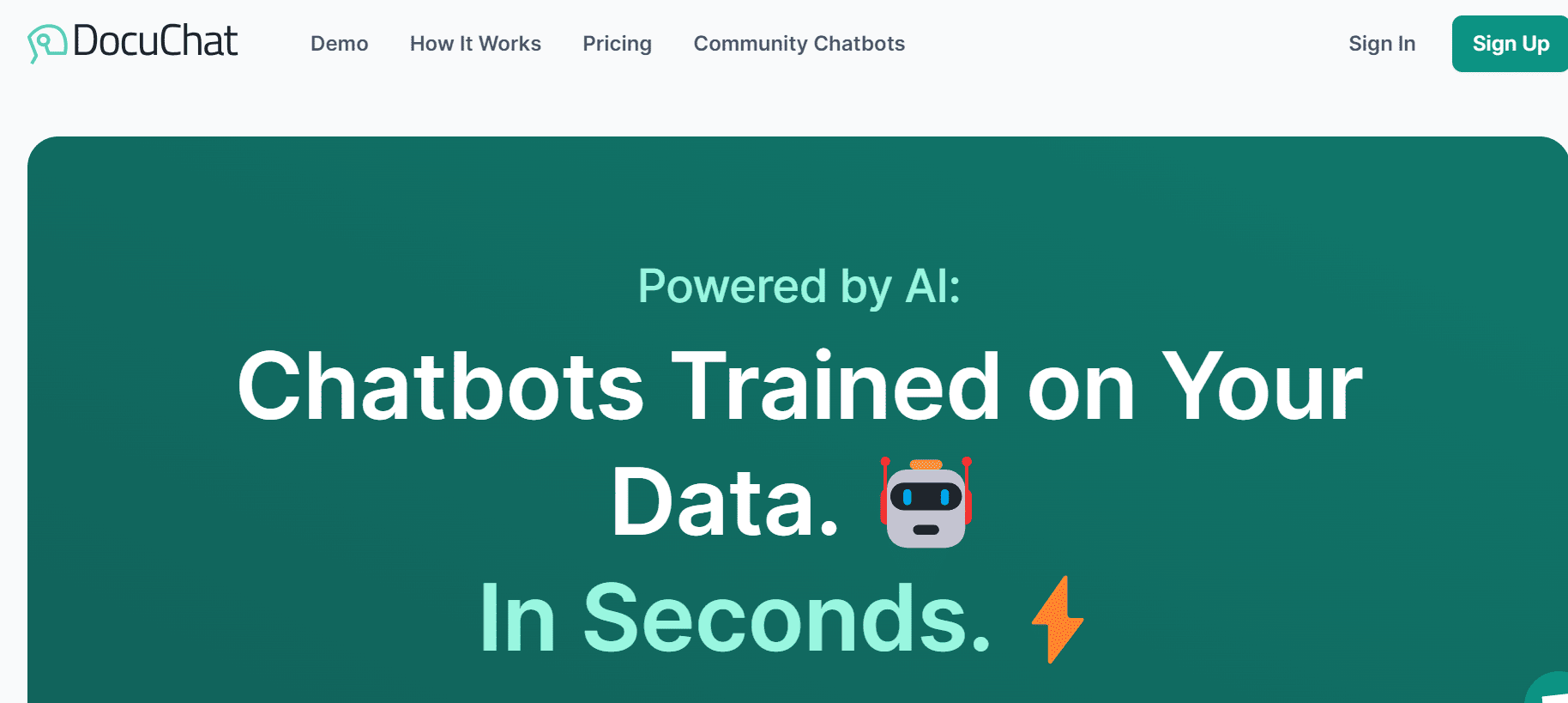 DocuChat creates chatbots.