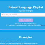 Natural Language Playlist