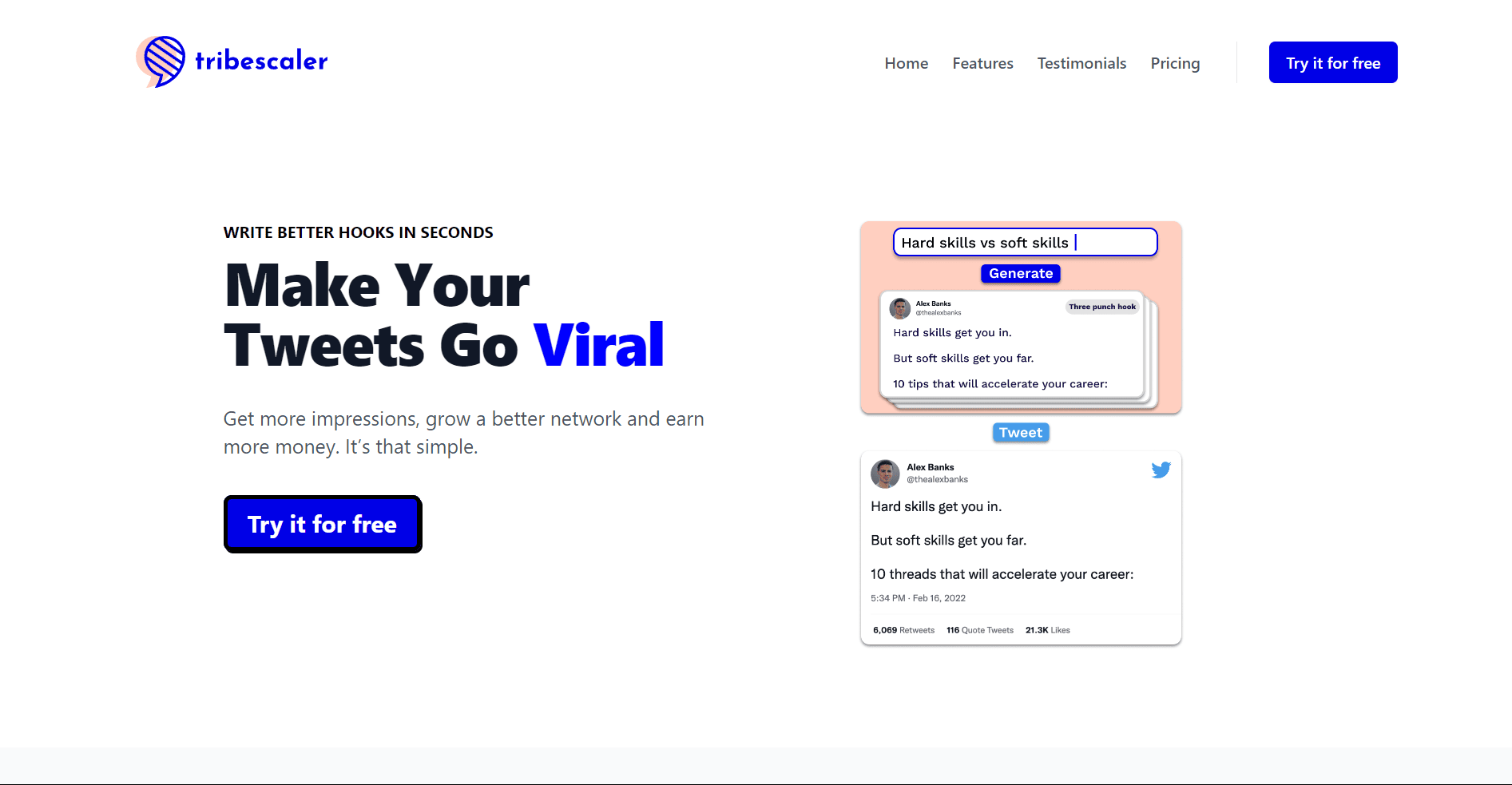 Twitter thread hook generator