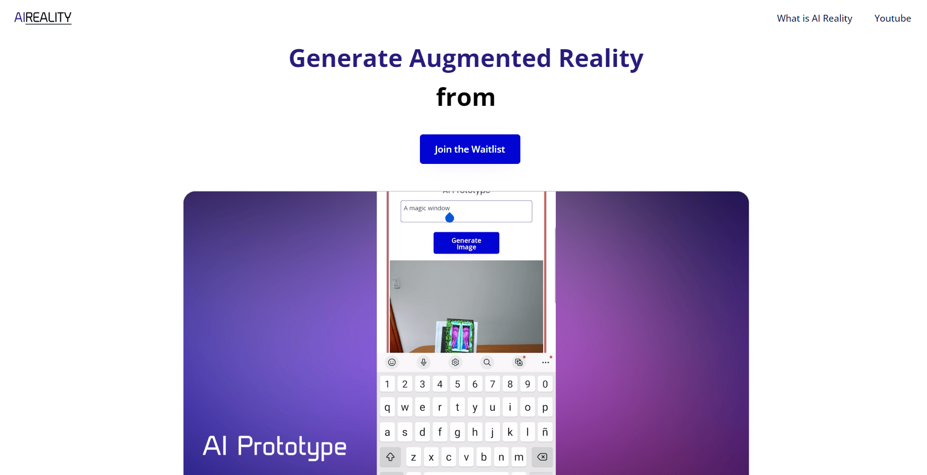 Create images in AR.