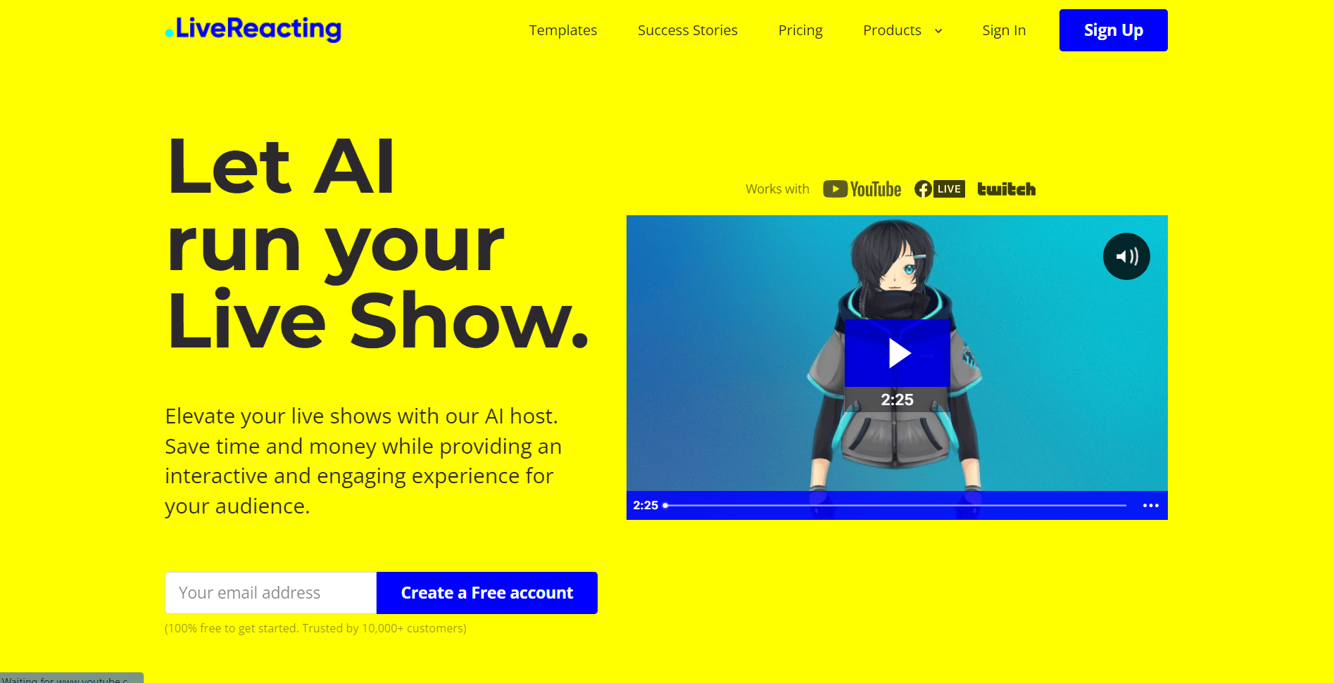 AI host for your livestreams.