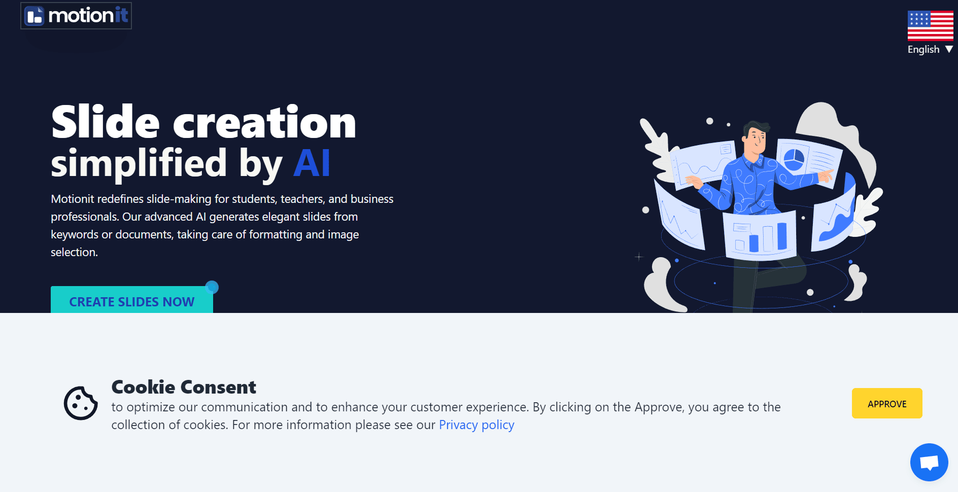 AI-driven slide generation.