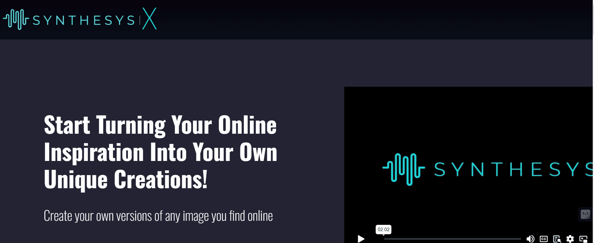 Synthesys X creates AI images.