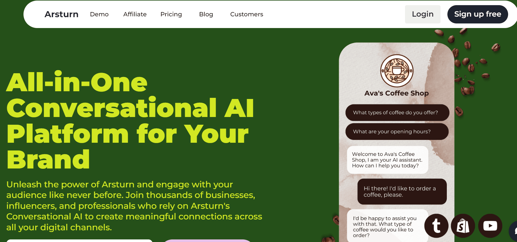 Arsturn creates interactive chatbots.