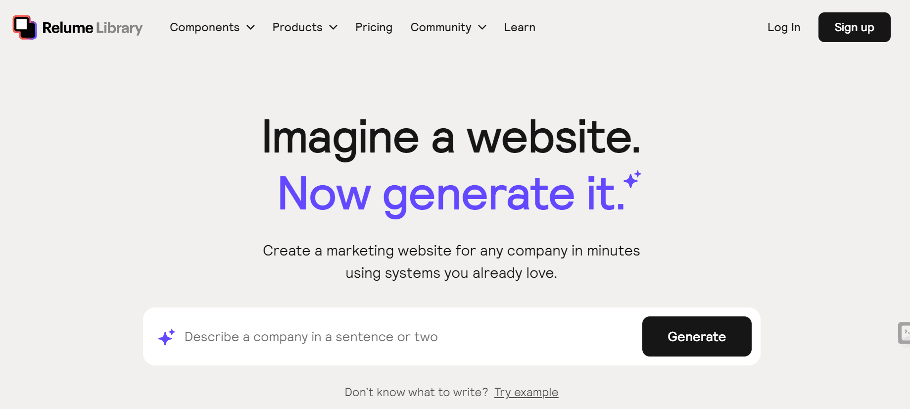 Relume Site Builder creates marketing websites