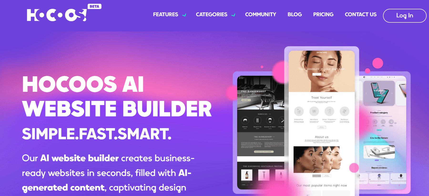 Hocoos AI creates business websites.