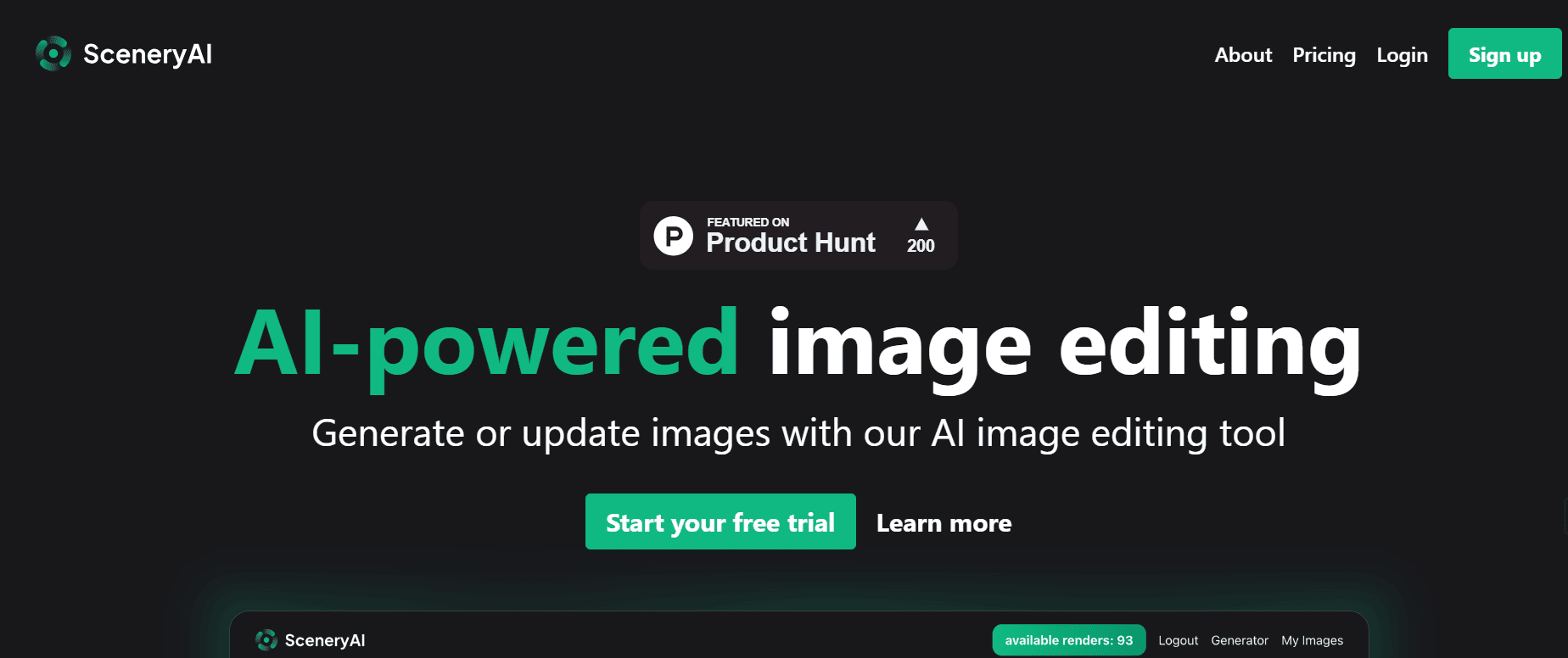 SceneryAI is an image editing tool.