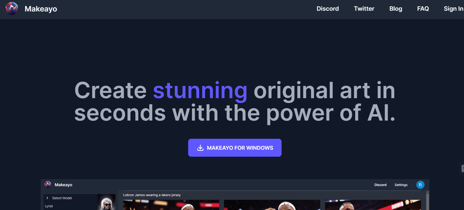 Makeayo is designed to create original art.