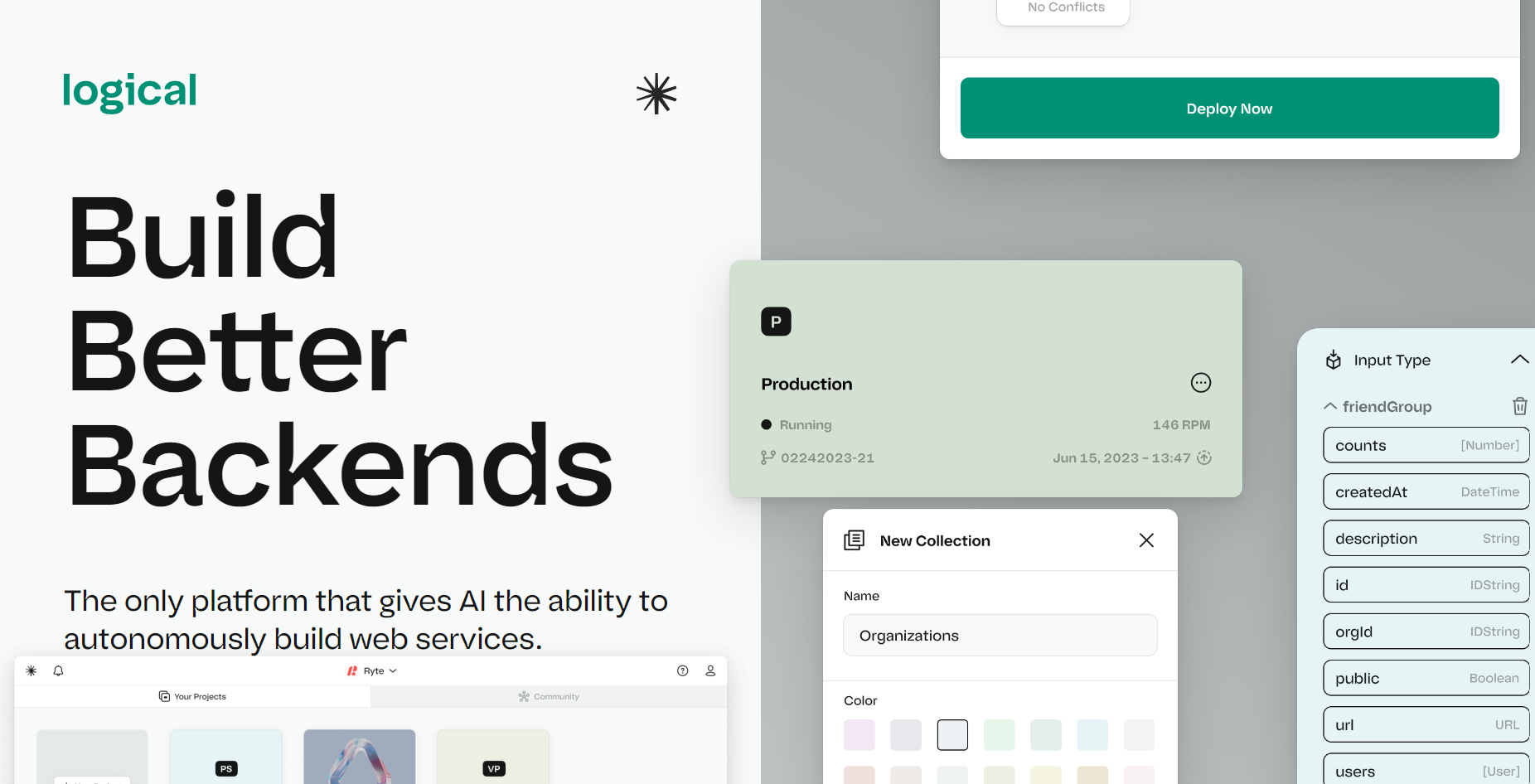 Create web services without writing any code.