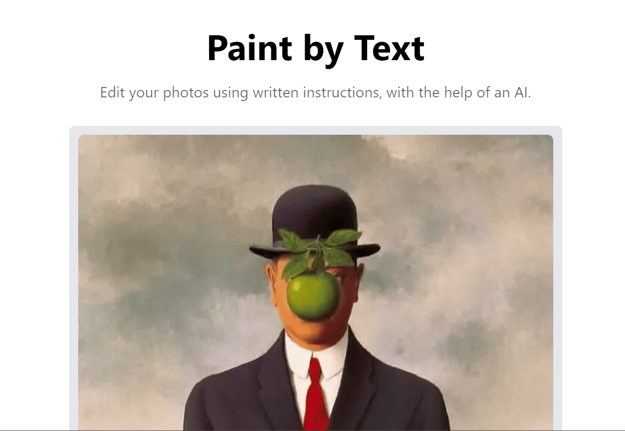 Paint by Text AI enables photo editing.
