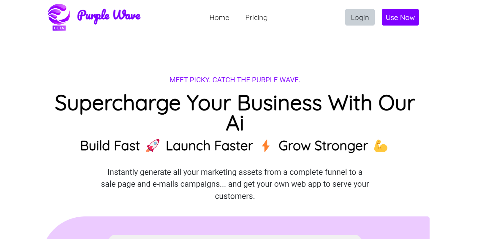 Purple Wave is a marketing AI platform.