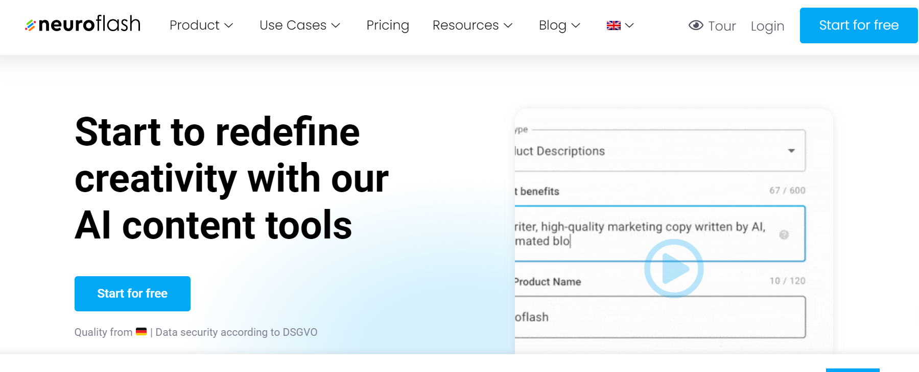 Neuroflash is a content generator.