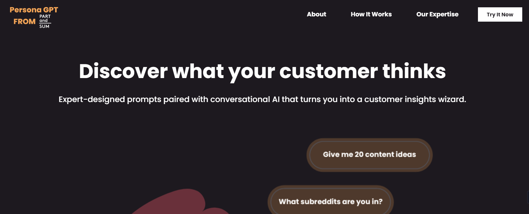 PersonaGPT is an AI-powered customer-focused tool.