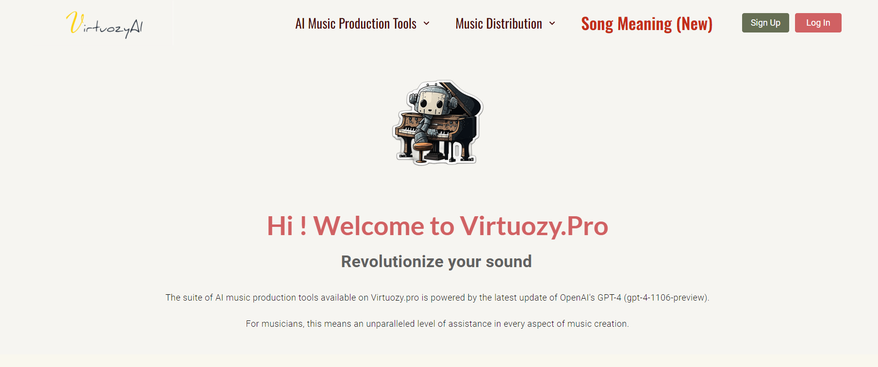 Virtuozy is an AI for music creation.