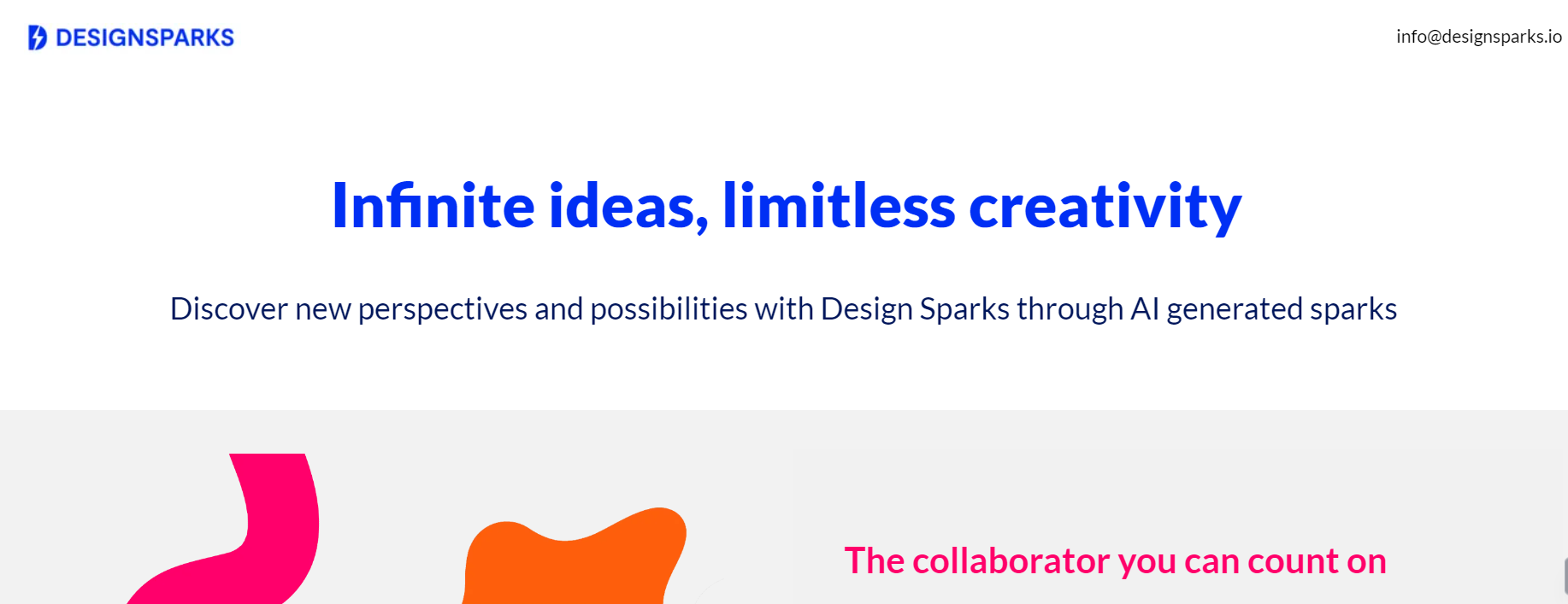 DesignSparks is an AI tool that generates spark ideas for design-related problems.