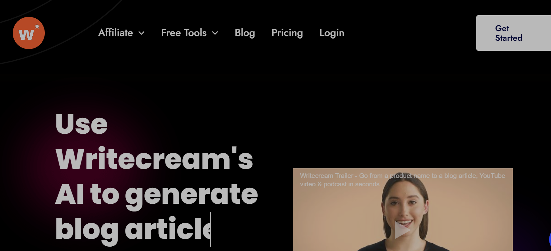 Writecream is an AI platform for the content creation process.