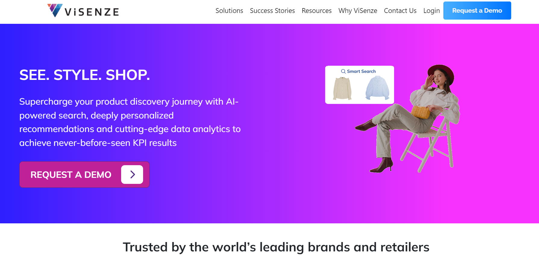 ViSenze is an AI-driven product discovery tool.
