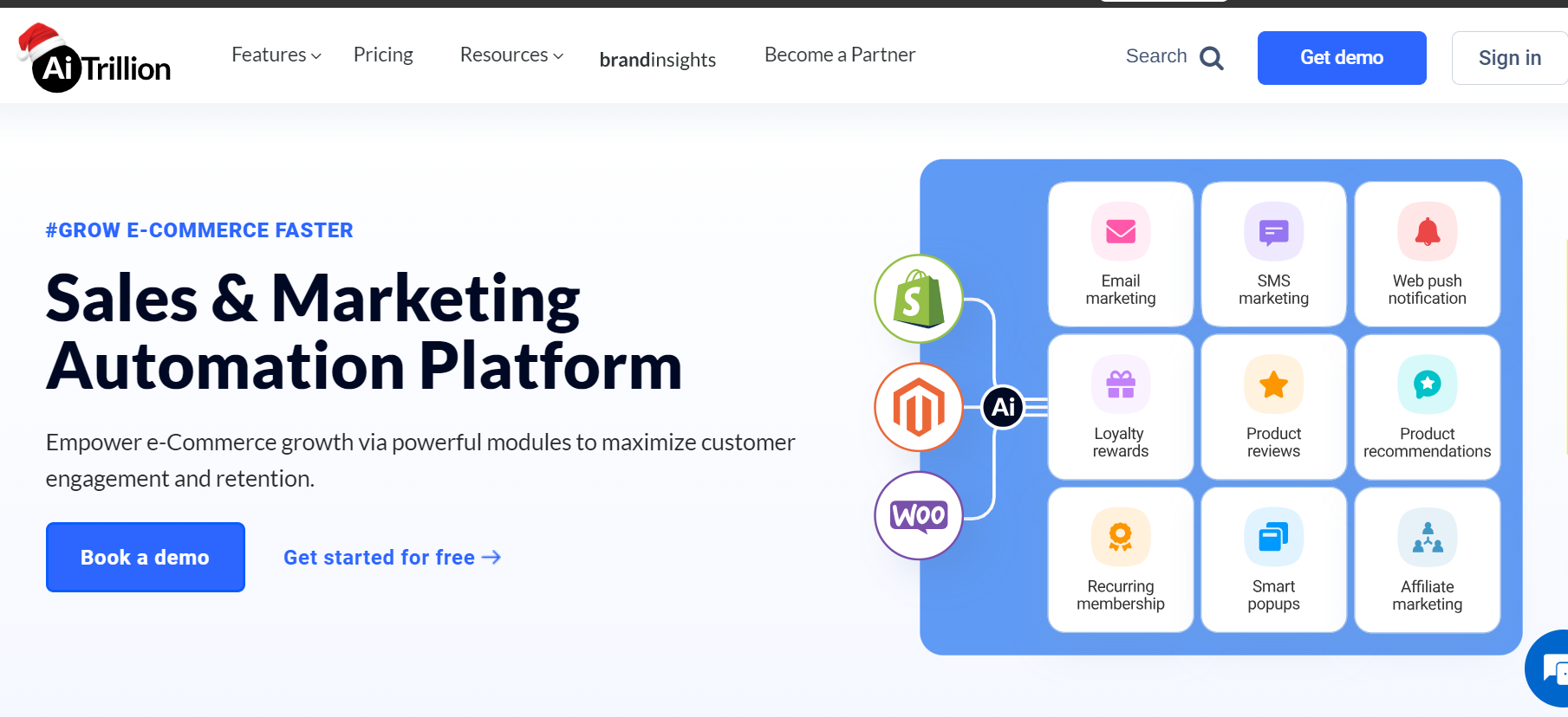 AiTrillion is a sales and marketing automation platform designed to fuel e-commerce growth.