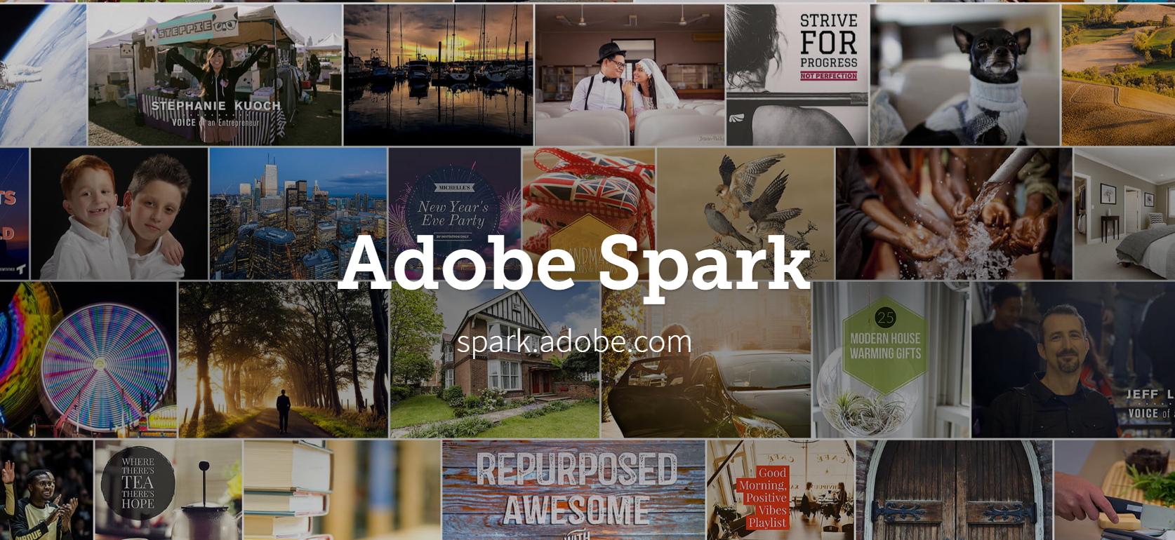 Adobe Spark is a web and mobile solution, designed for the creation and sharing of impactful visual stories.