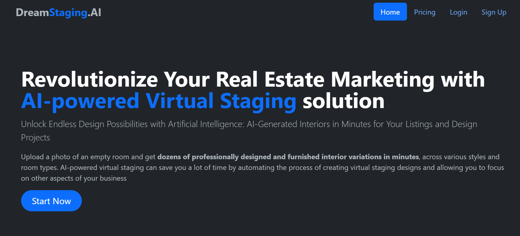 DreamStaging.ai transforms real estate marketing with a virtual staging solution.
