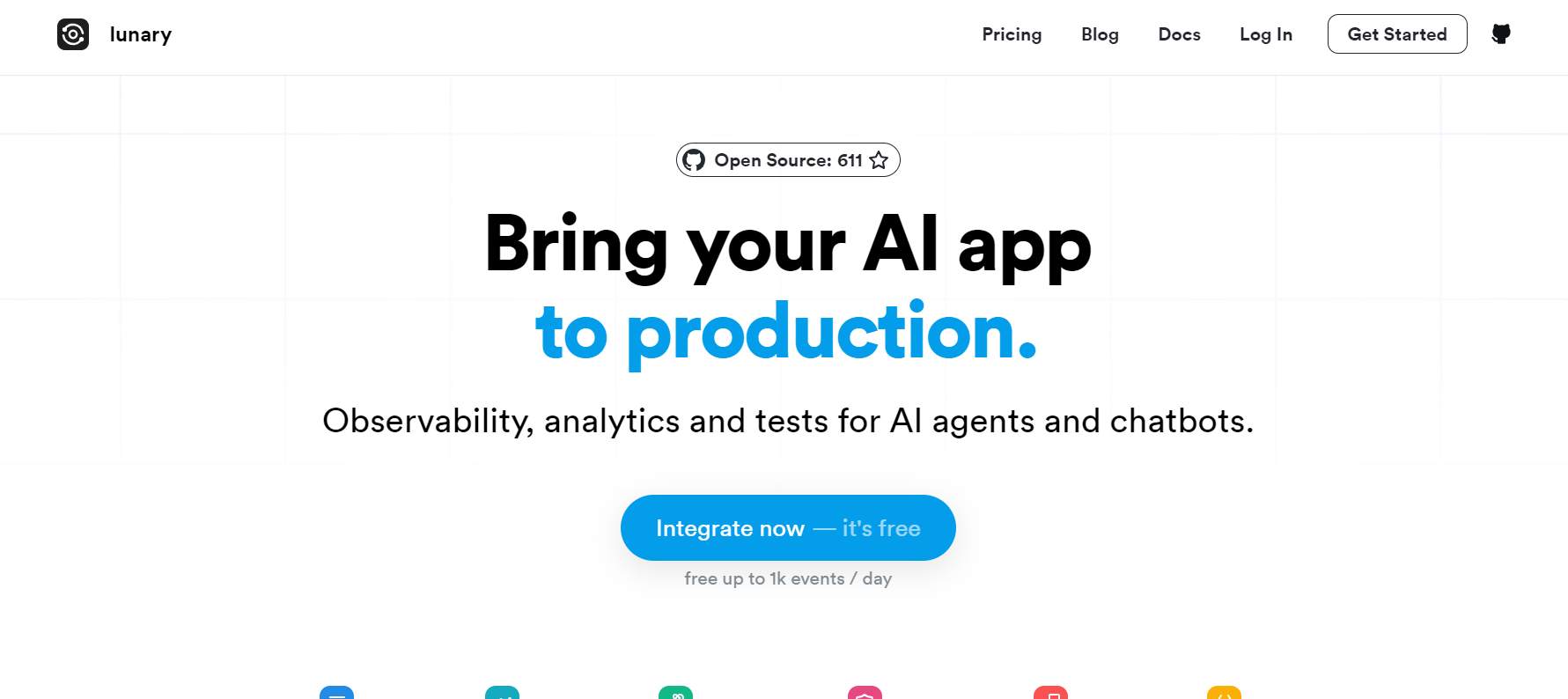 Lunary is an AI monitoring tool that brings AI applications to production by providing observability, analytics, and tests for AI agents and chatbots.