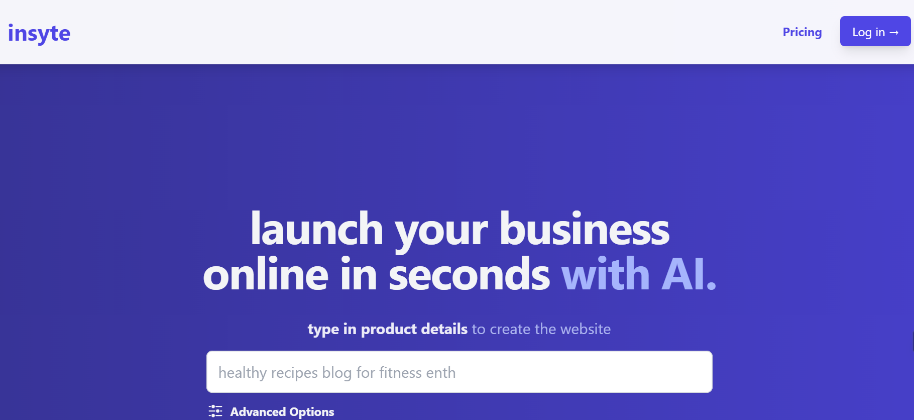 Insyte is an AI tool that creates websites with AI assistance.