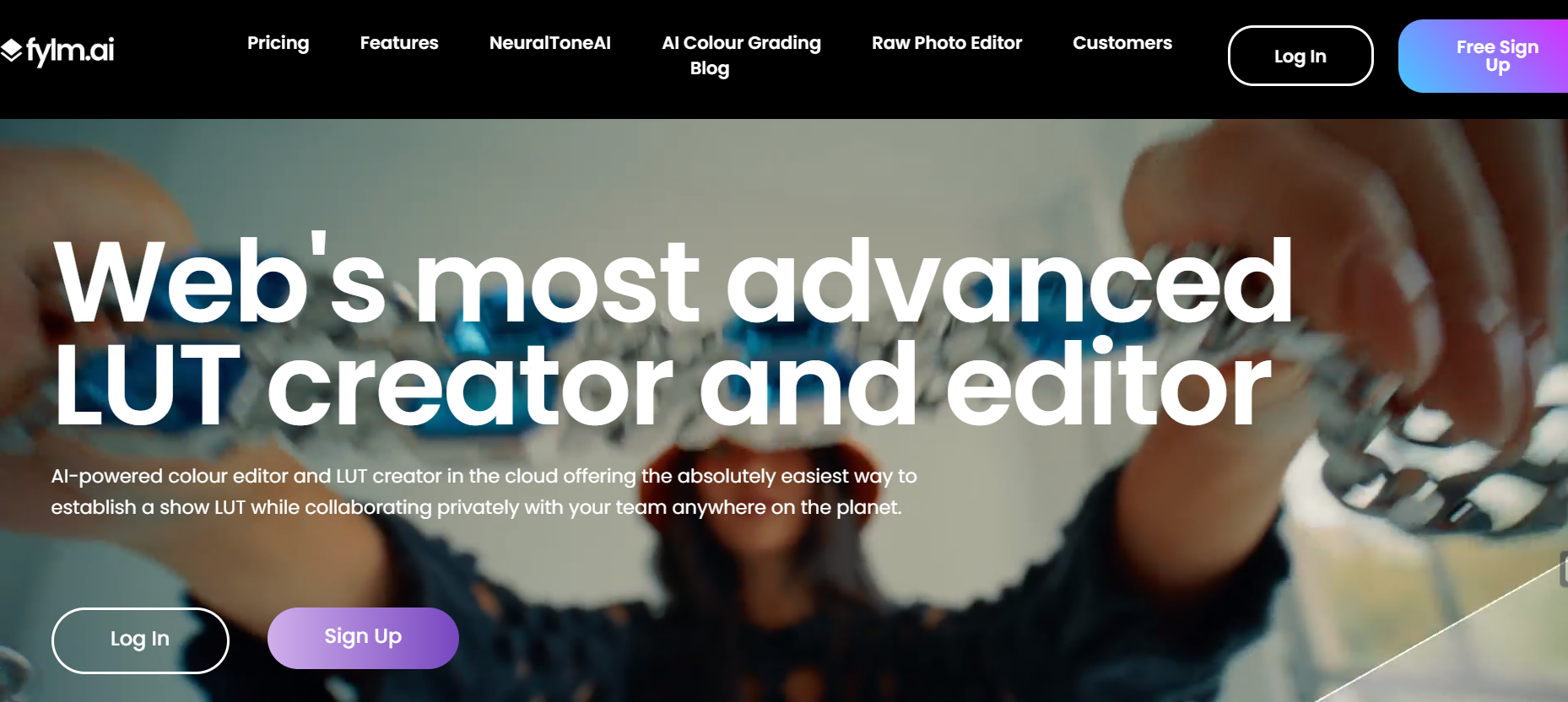 Fylm.ai, an advanced LUT creator and editor.
