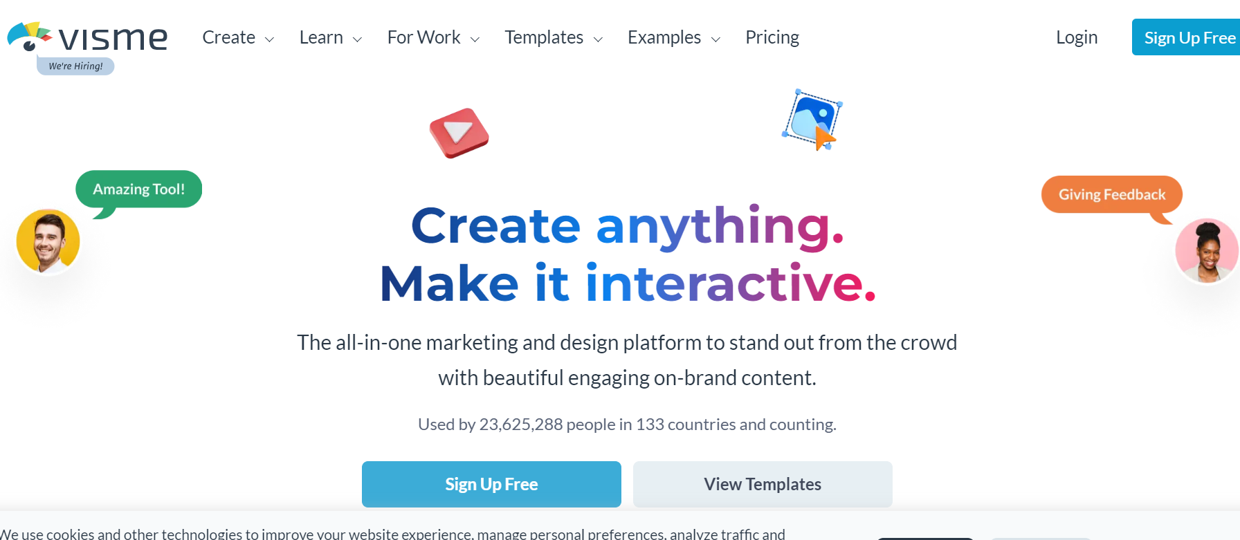 Visme is an AI platform for creating captivating content across various formats.