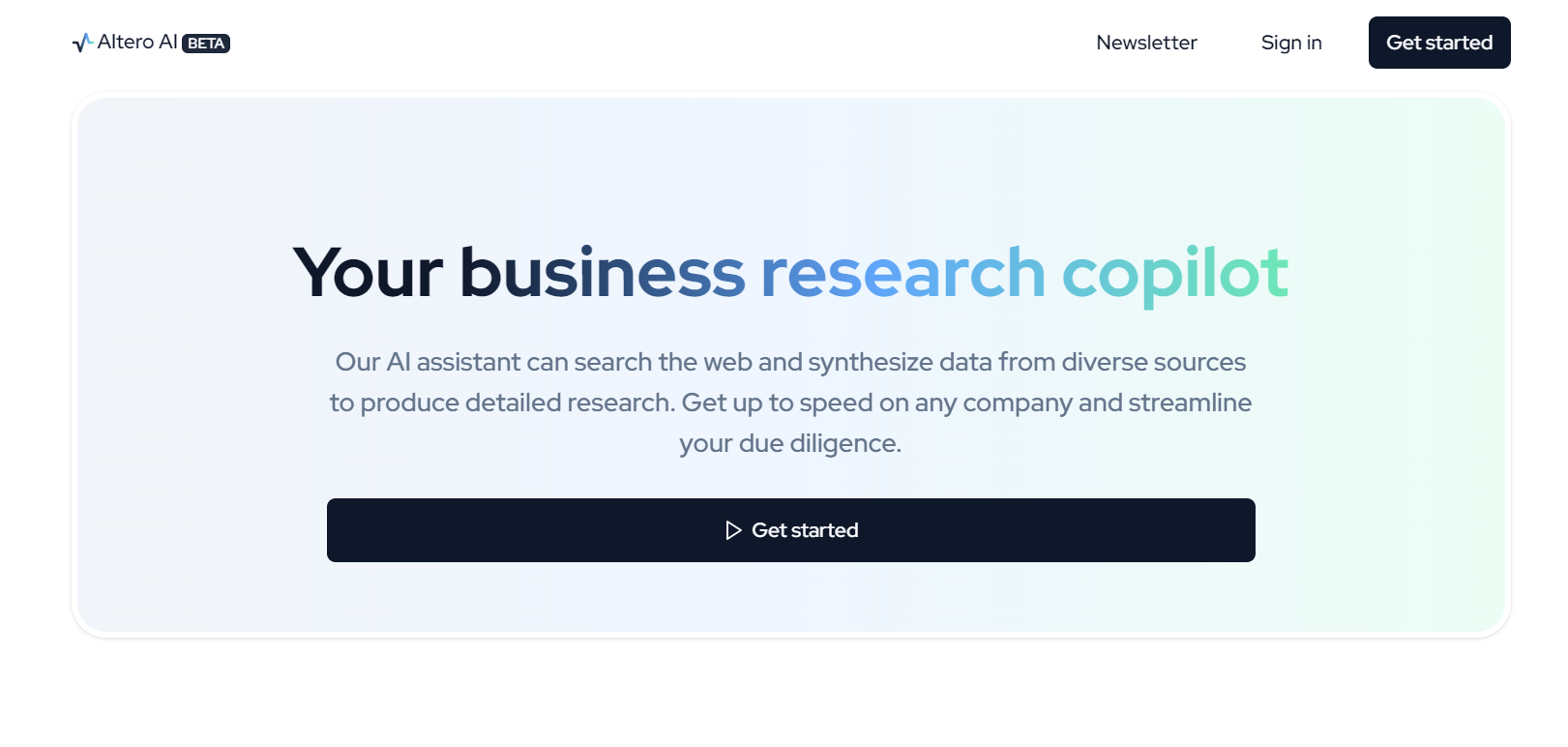 Altero AI is a business research copilot.