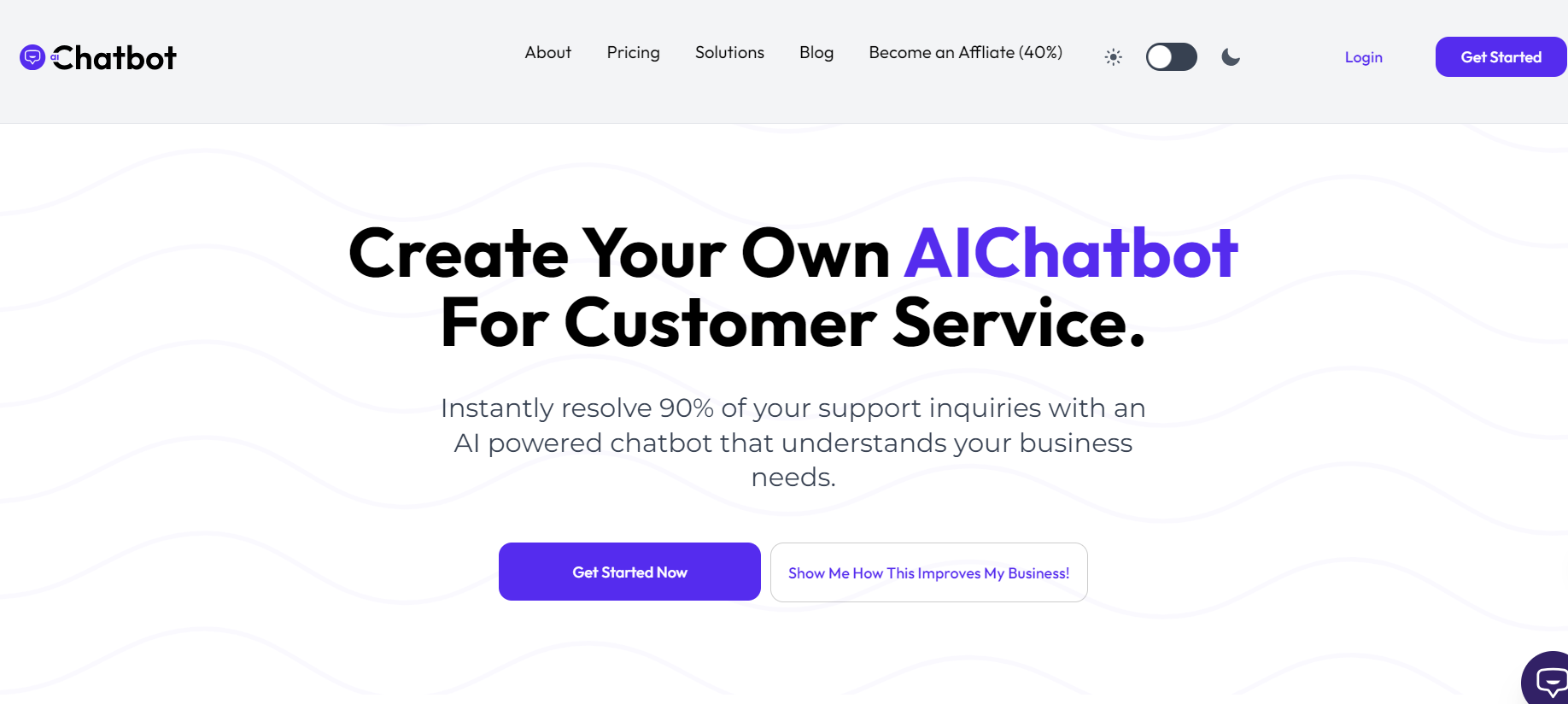 AIChatbot is a platform that creates customer service bots.