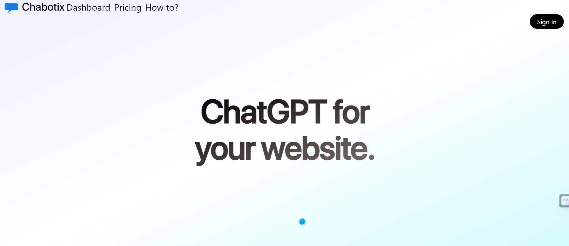 Chabotix is a ChatGPT AI chatbot for your website.