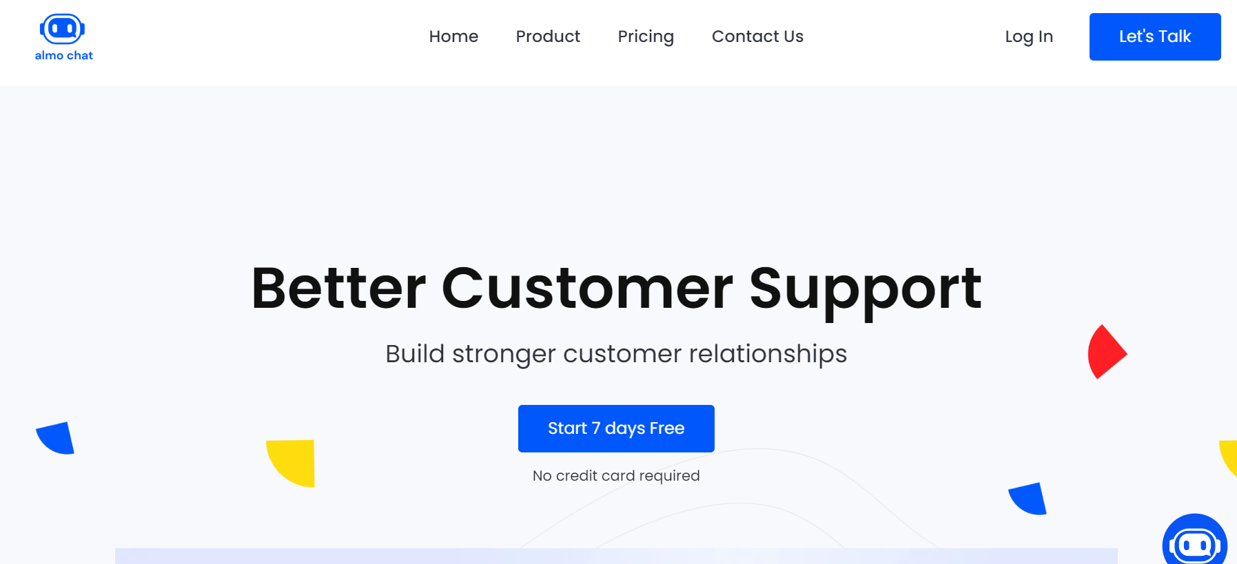 ALMO Chat is a platform for customer support with its innovative AI-powered chatbot.