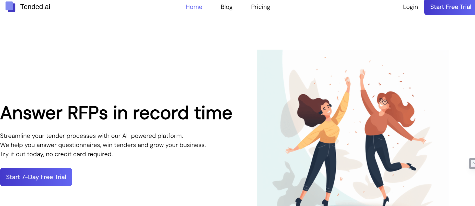 Tended.ai is an AI-powered platform for RFP processes.