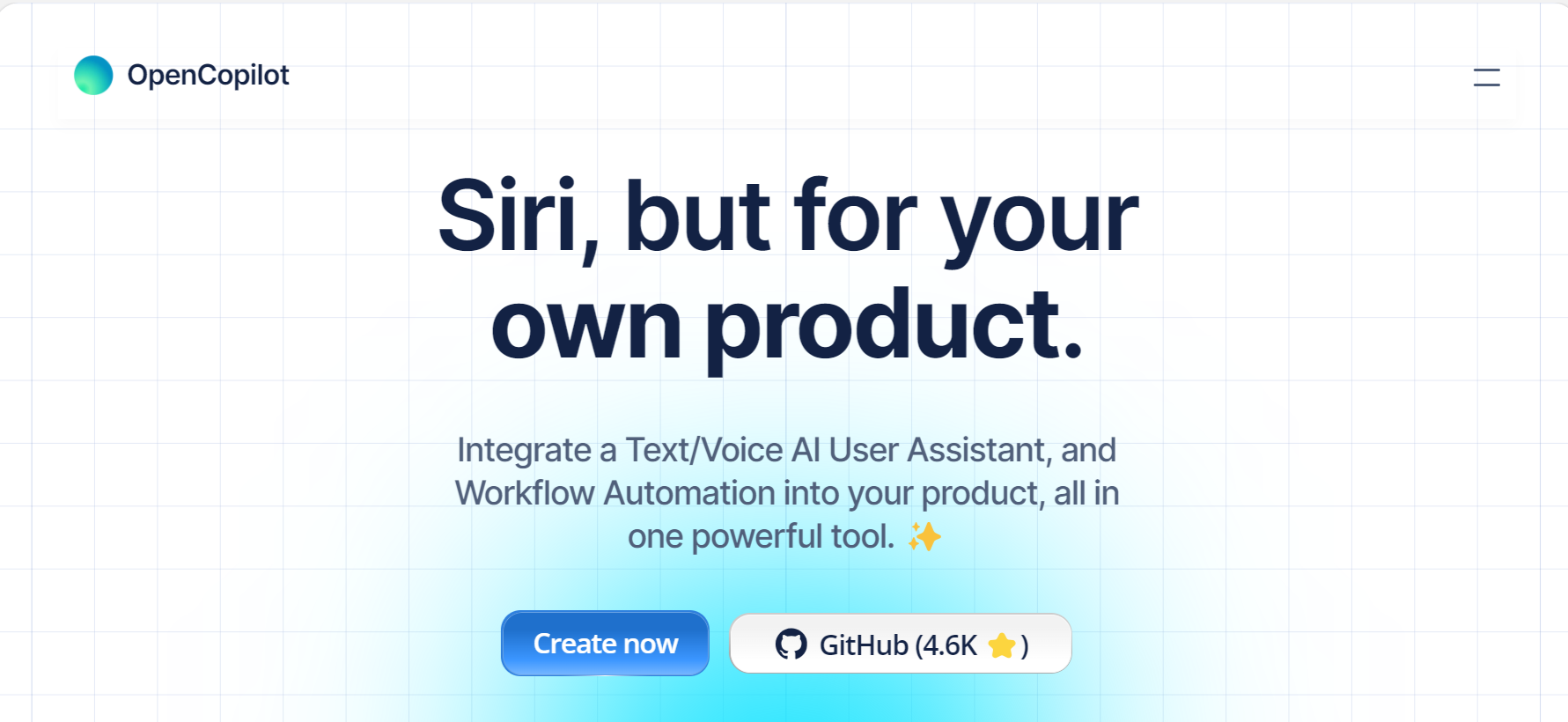 OpenCopilot is an AI copilot tool that allows you to create customized AI copilot interfacing with APIs for complex tasks.