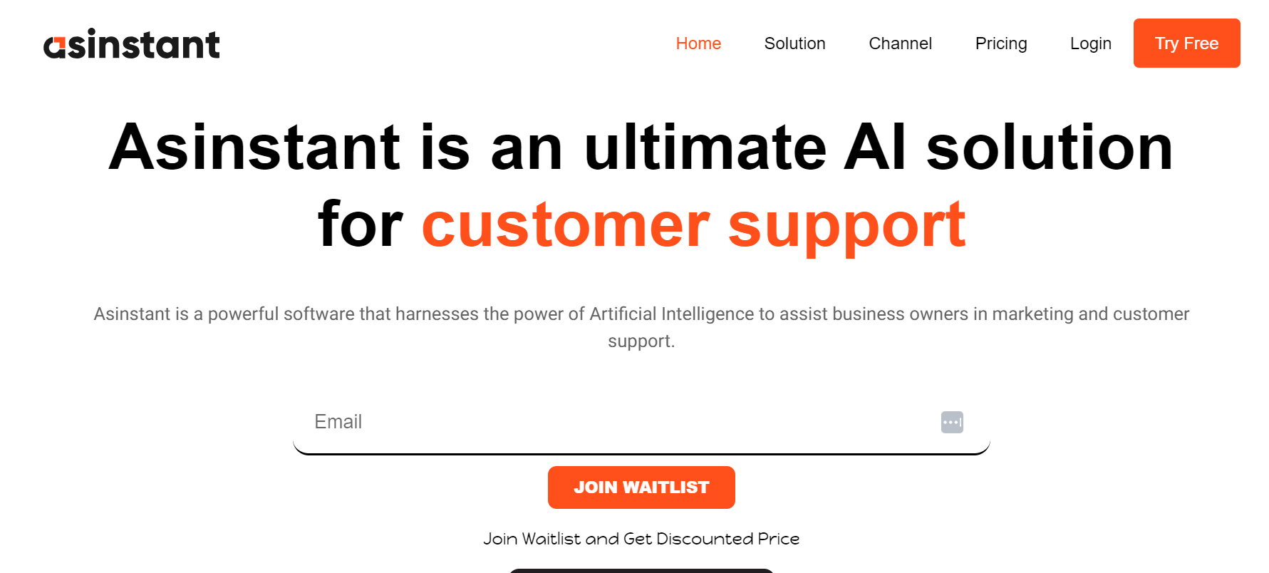 AsInstant is an AI solution for customer support and marketing.