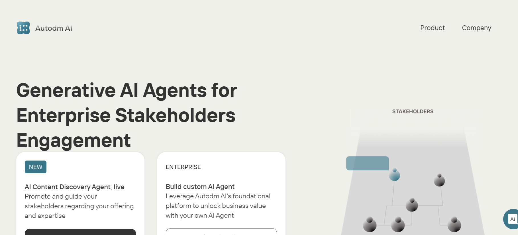 Autodm AI builds generative AI agents for enterprise stakeholders' engagement.