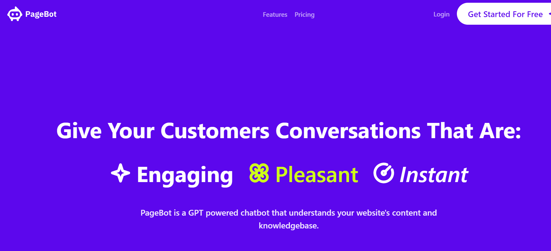 PageBot a GPT-powered chatbot, enhances your website with engaging conversations for your customers.