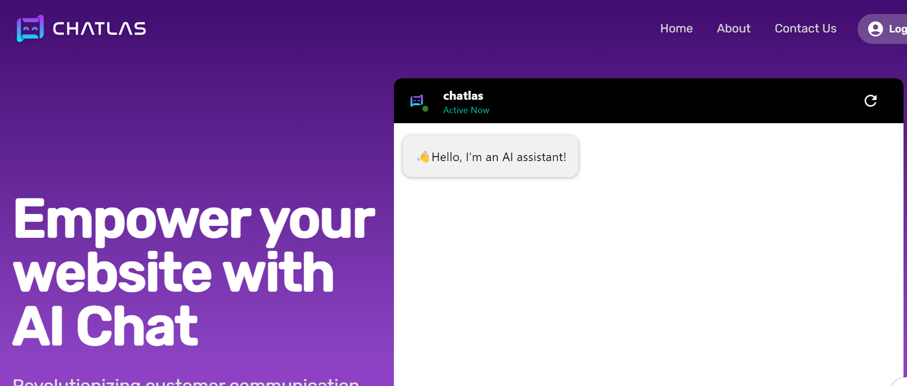 Chatlas is an AI chatbot designed for customer communication on websites.
