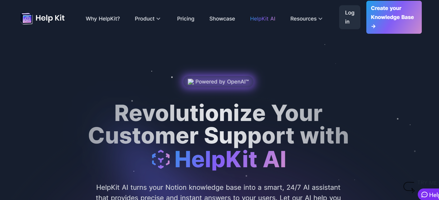 HelpKit AI is an AI-powered chatbot assistant.