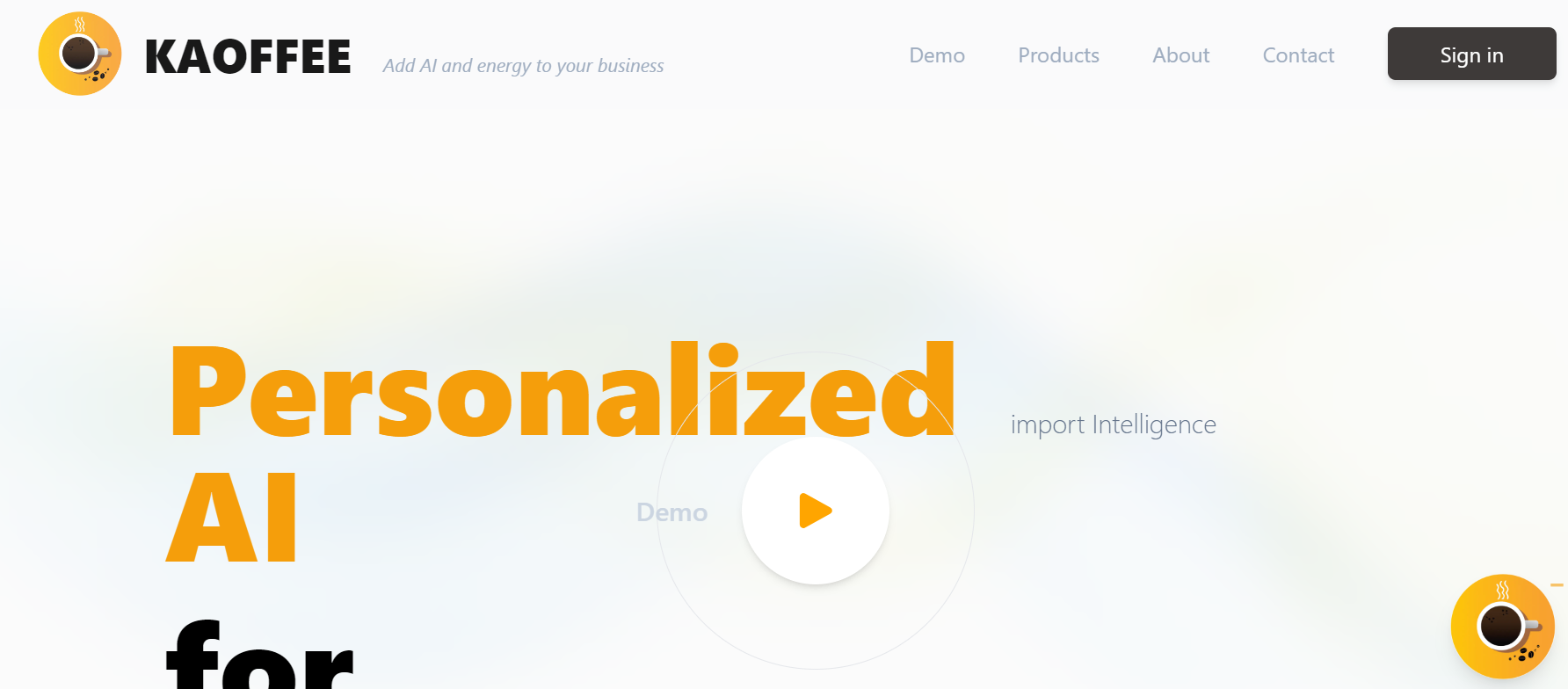 Kaoffee offers personalized data processing AI solutions.