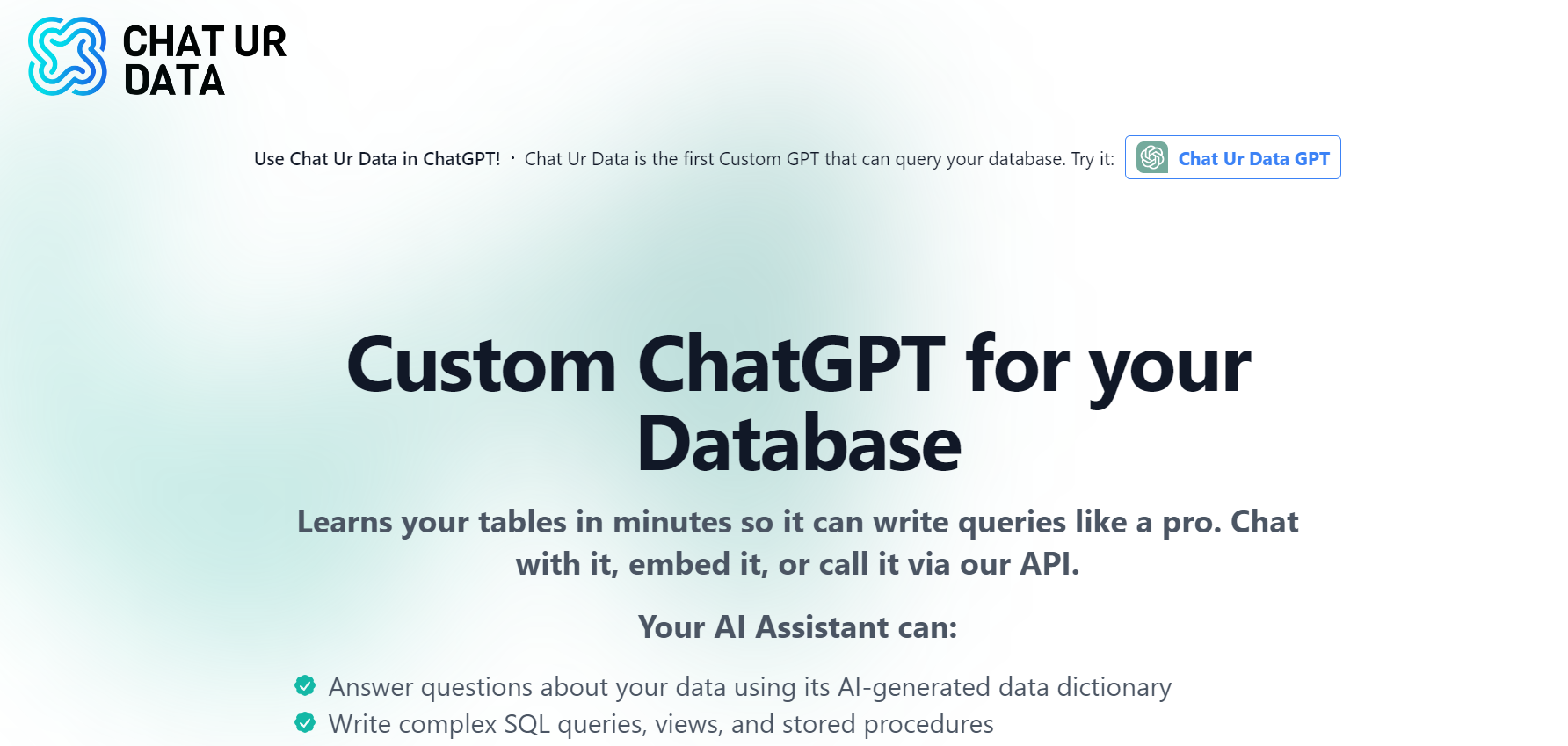 ChatUrData is a custom GPT tailored for ChatGPT,