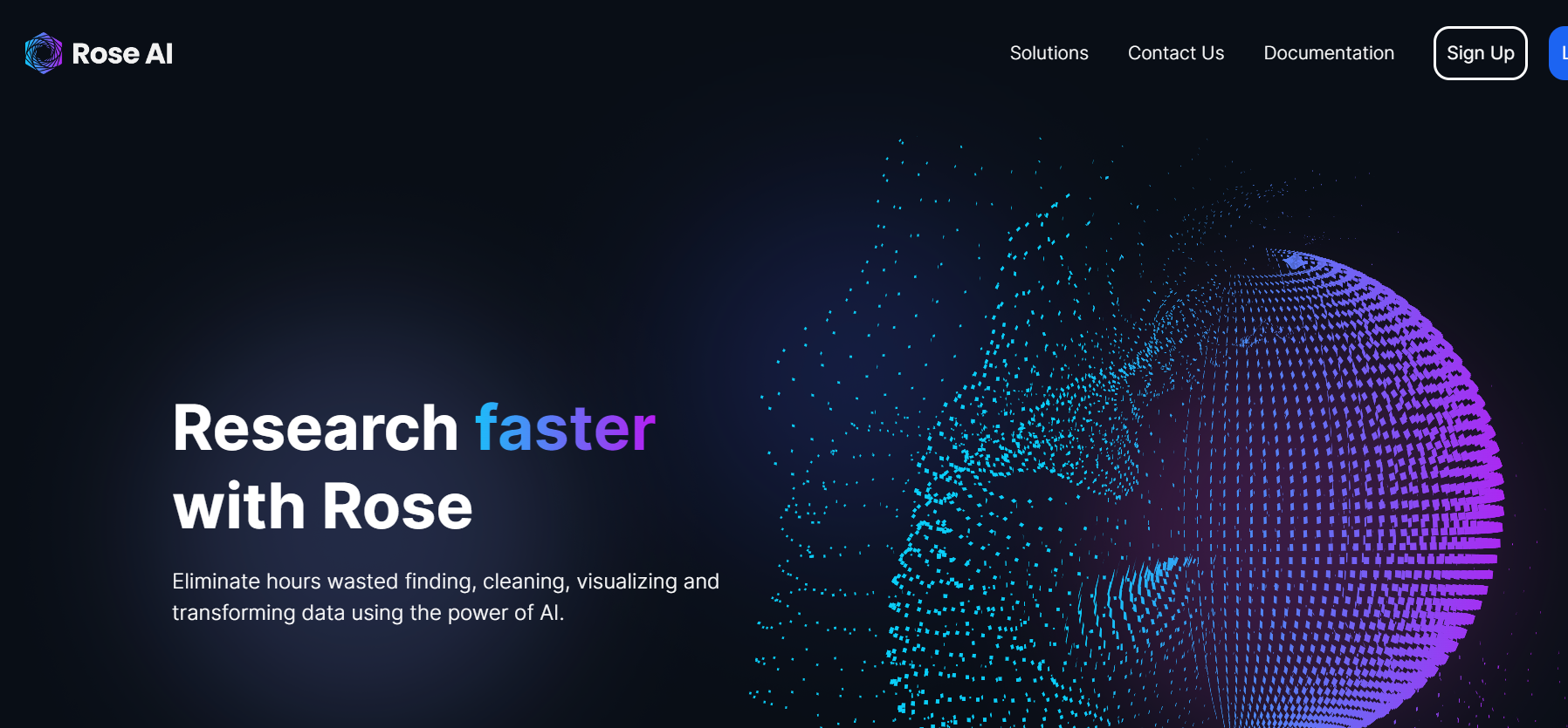 Rose AI is a platform offering data handling