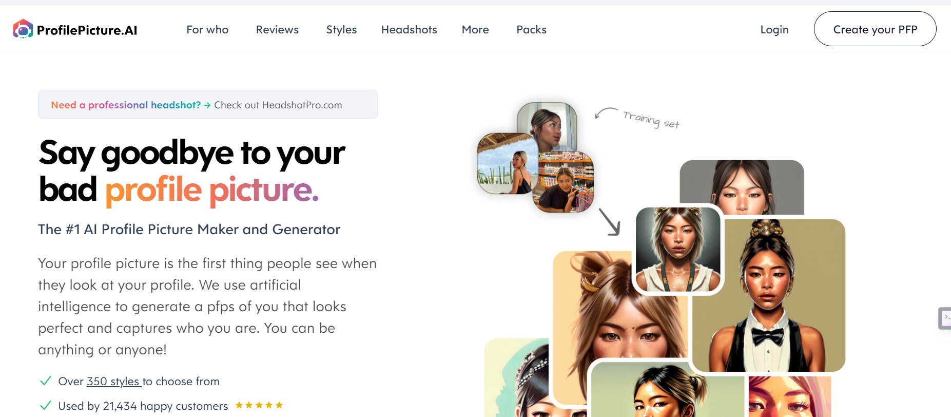 ProfilePicture.AI is a software for profile picture creation.